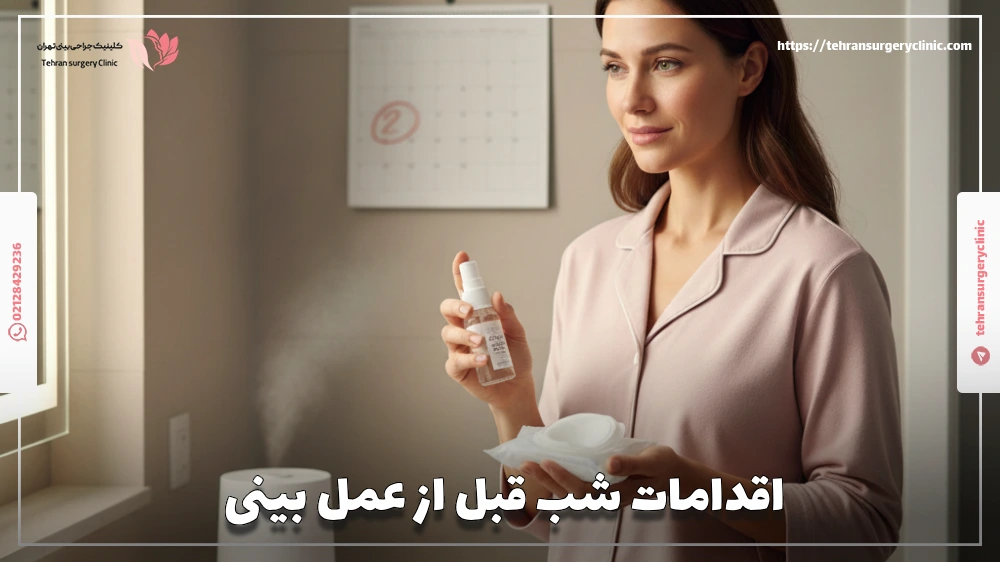 اقدامات شب قبل از عمل بینی