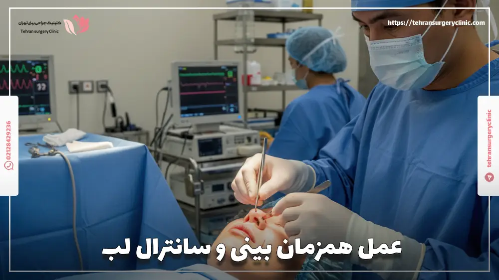 جراحی همزمان بینی و سانترال لب