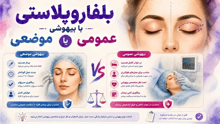 بلفاروپلاستی با بیهوشی عمومی یا موضعی