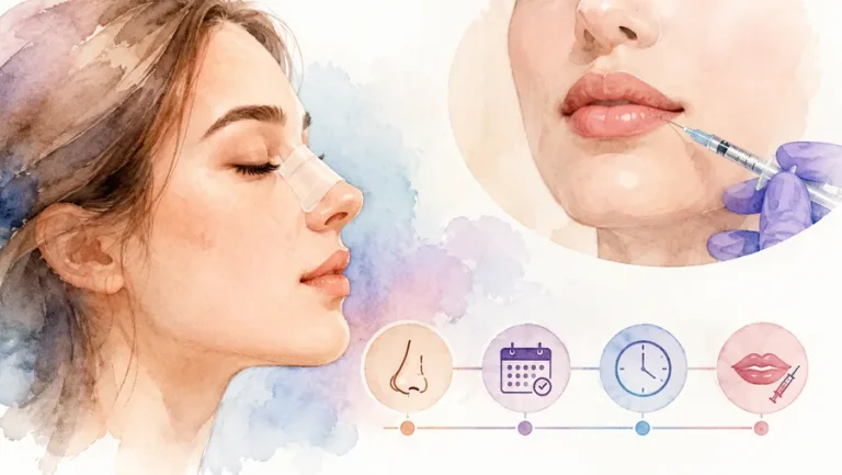 چند وقت بعد از عمل بینی میتوان ژل لب تزریق کرد؟