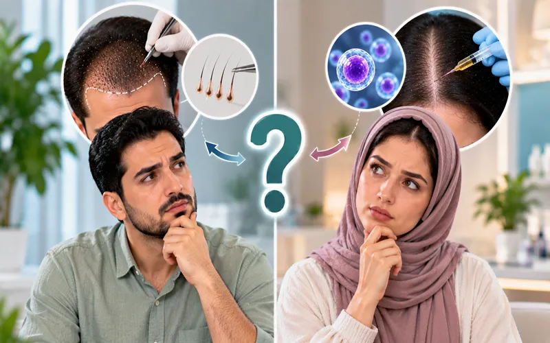 تزریق سلول بنیادی بهتر است یا کاشت مو؟